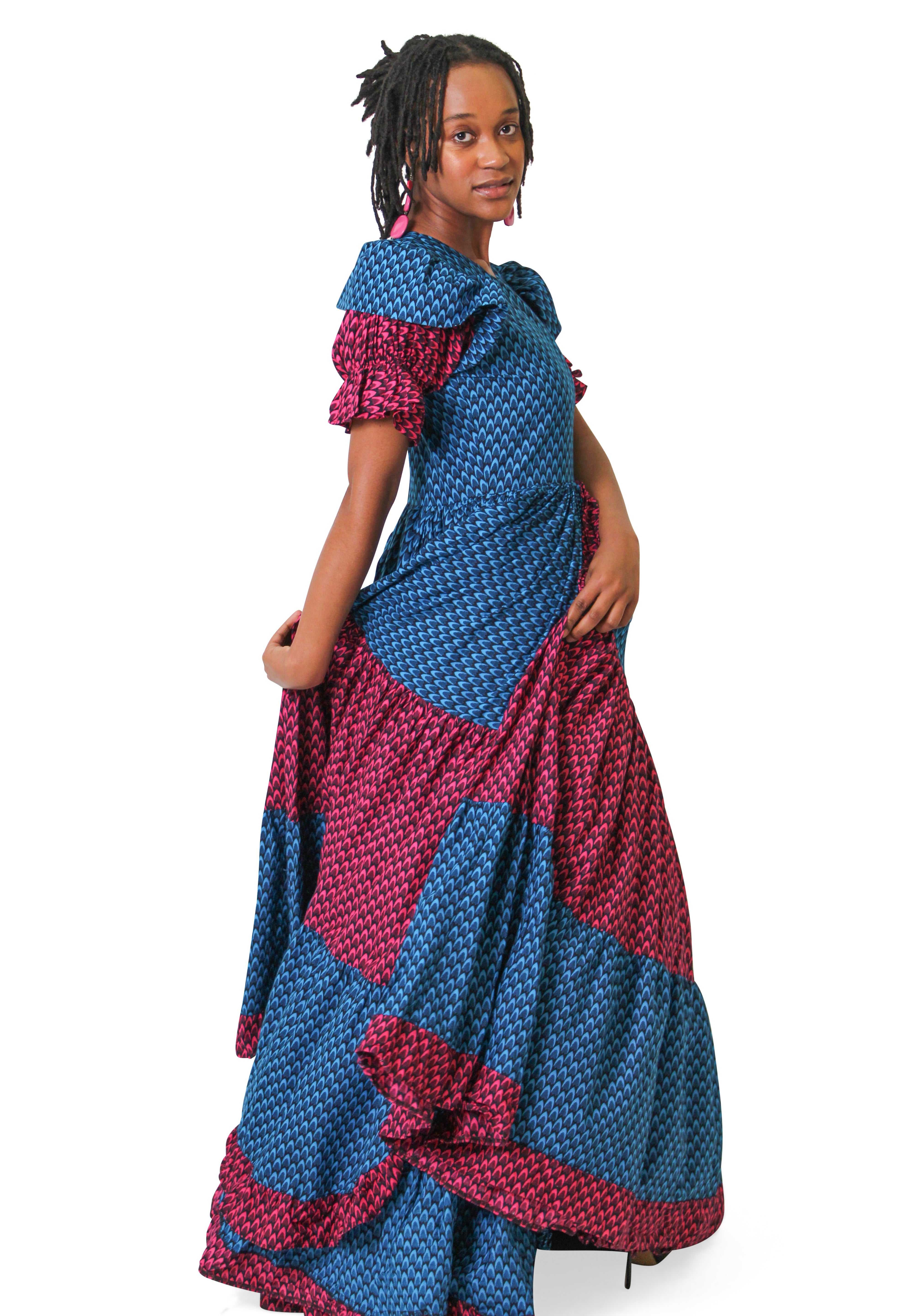 Omowo Ankara Tiered Maxi Dress