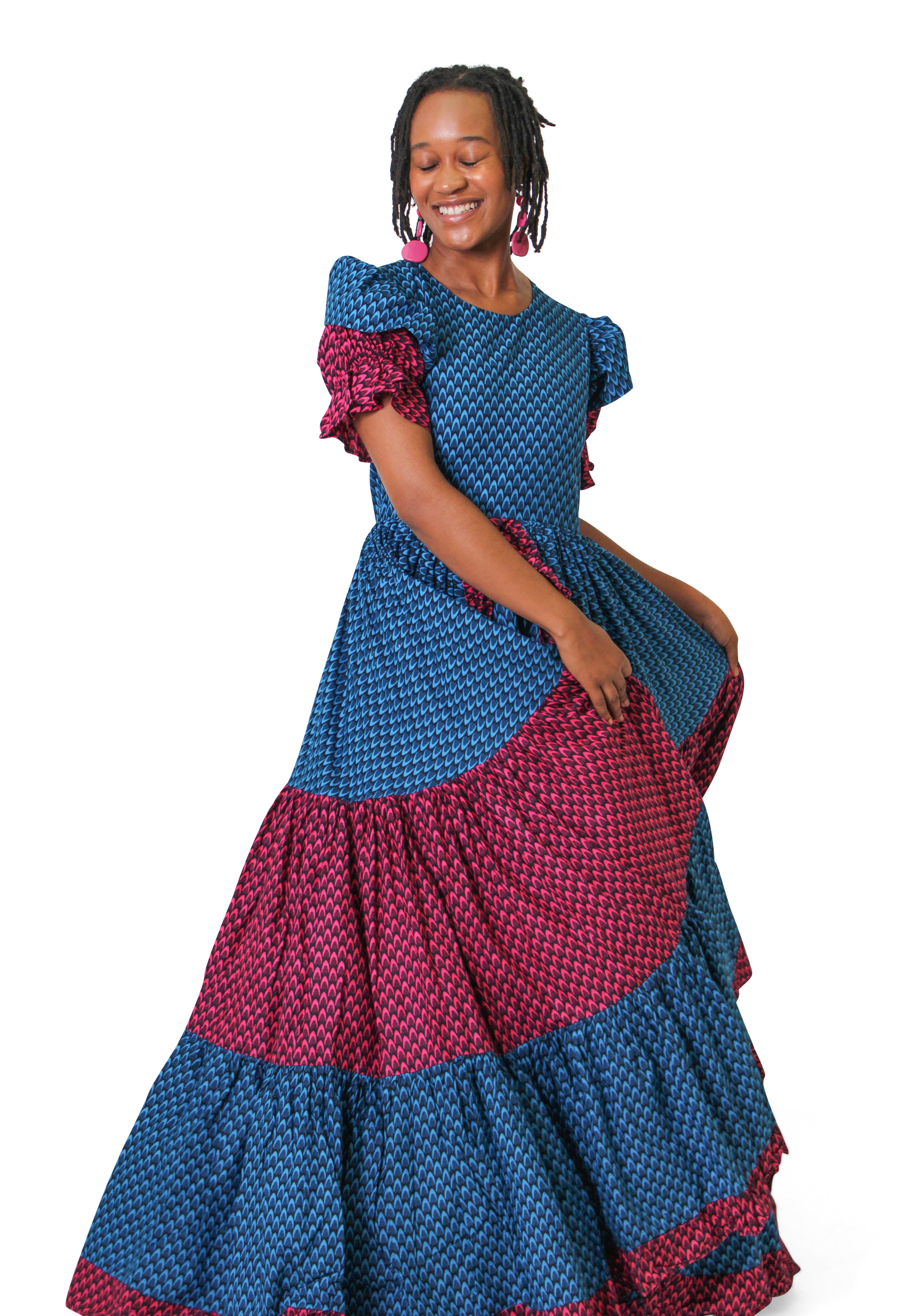 Omowo Ankara Tiered Maxi Dress