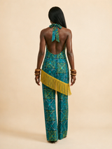 Ogbuefi 2 Fringe Wide-Leg Pants & Top Set | Luxe Resort Wear