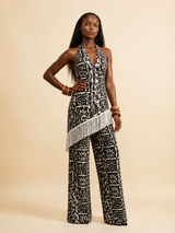 Ogbuefi Fringe Wide-Leg Pants & Top Set | Luxe Resort Wear