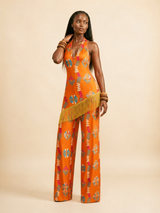 Chi Fringe Wide-Leg Pants & Top Set | Luxe Resort Wear