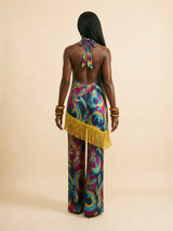Offor Fringe Wide-Leg Pants & Top Set | Luxe Resort Wear
