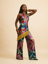 Offor Fringe Wide-Leg Pants & Top Set | Luxe Resort Wear