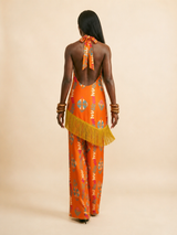 Chi Fringe Wide-Leg Pants & Top Set | Luxe Resort Wear