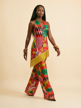 Ikeagwu Fringe Wide-Leg Pants & Top Set | Luxe Resort Wear