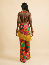 Ikeagwu Fringe Wide-Leg Pants & Top Set | Luxe Resort Wear