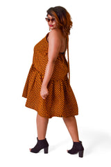 Tuffia Ankara Halter Fit & Flare Dress