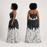 Uda Silk Blend Strapless Maxi Dress | Elegant A-Line Evening Dress