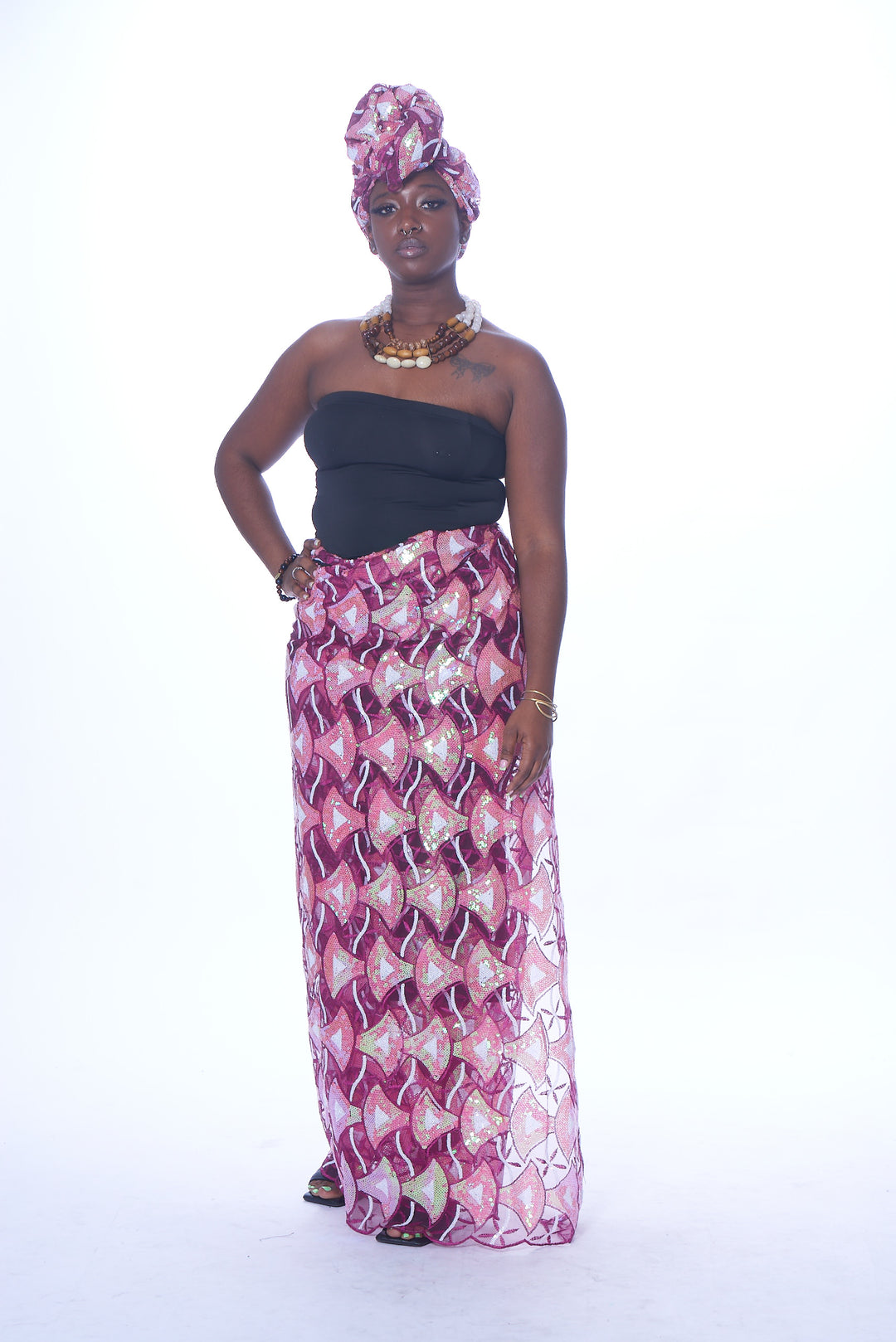 Traditional Headwrap and Skirt