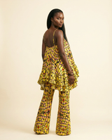 Rue Clerc Silk Charmeuse Lounge Set - Luxurious Comfort - back view