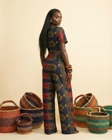 Rue de la Paix Silk Blend Lounge Set - Elevated Comfort - back view