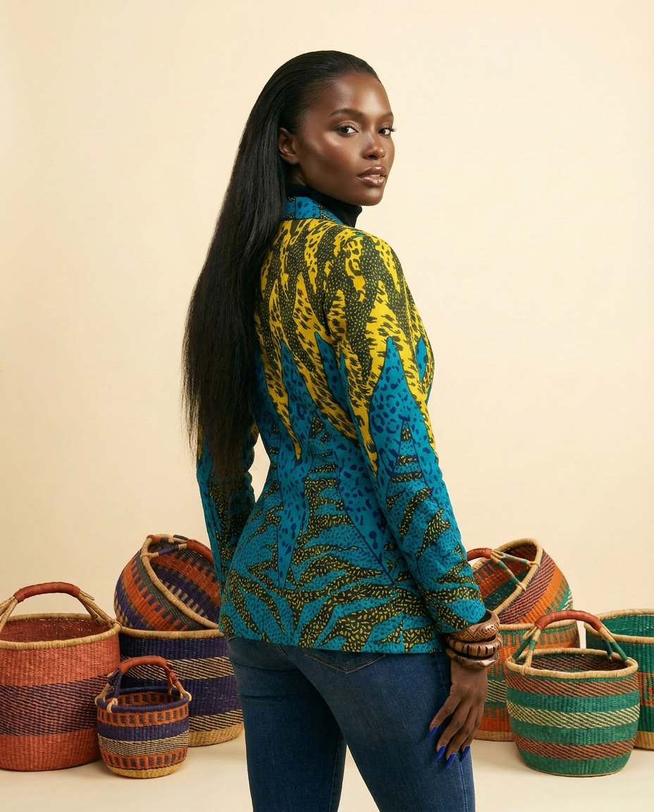 Agwu Tailored Blazer - Luxe Performance Fabric - back view