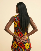 Onyinye Silk Blend Maxi Dress - Regal Black (Front & Back) - back view
