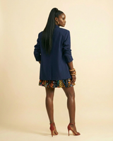 Ankara Cotton 'Edited Generation' Maxi Dress - Vibrant Print - back view