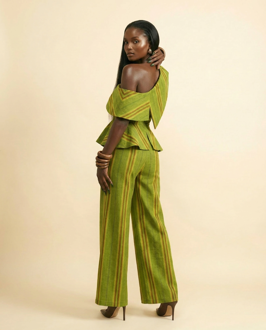 Rue Royale Silk Blend Lounge Set - Elevated Comfort - back view