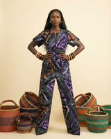 Ewecham Adire Relaxed Jumpsuit - Effortless Luxury - front-facing view