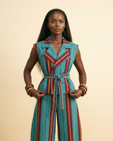 Aso Oke Heritage Set: 'Ileazu' Trio Edition - front-facing view