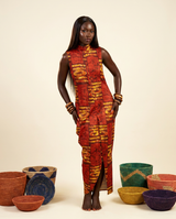 Chieme Drape Silk Gown - Elegant Evening Dress - front-facing view