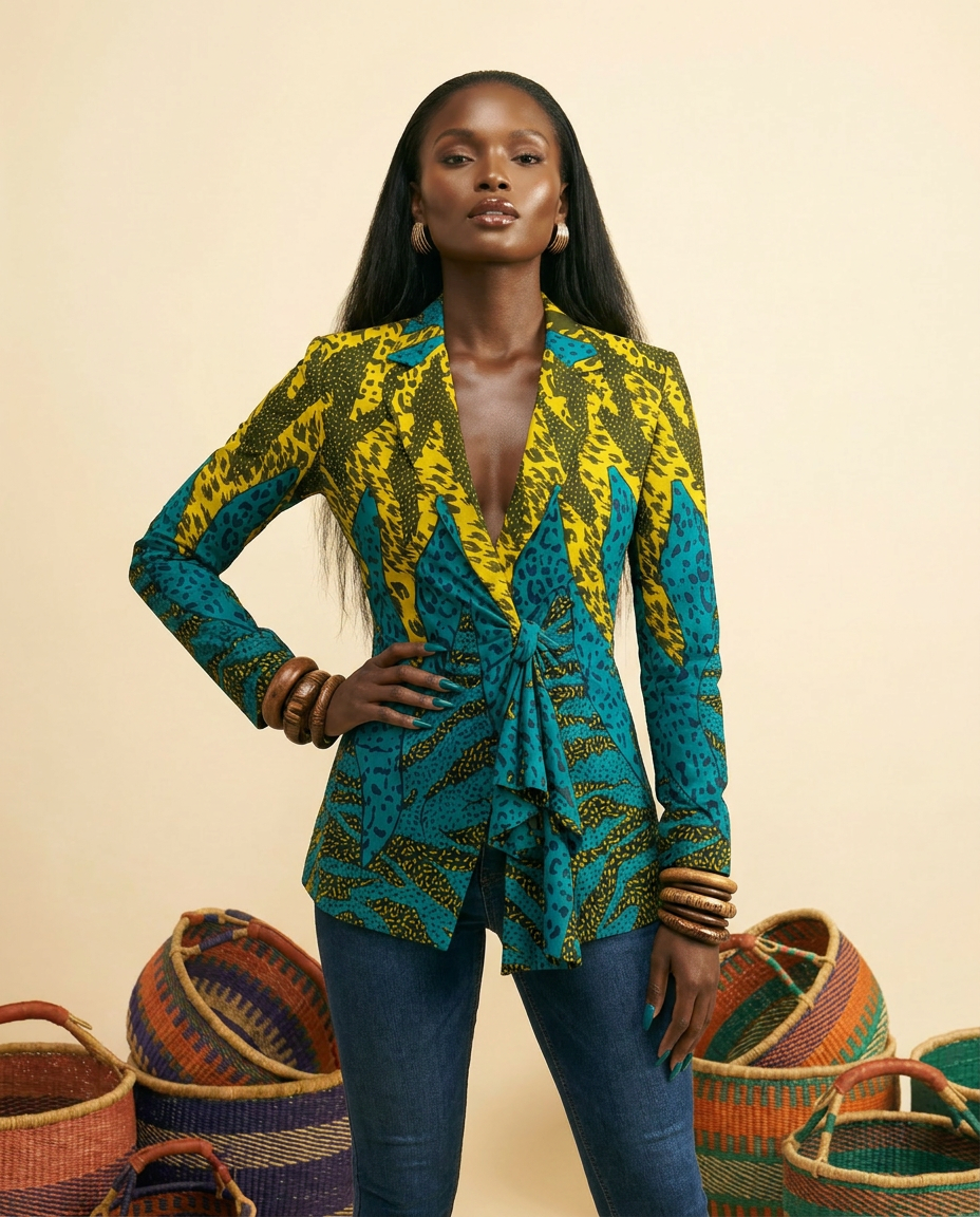 Agwu Tailored Blazer - Luxe Performance Fabric - front-facing view