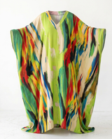 Amuko Crepe Kaftan: Luxurious Multicolored Bubu Gown
