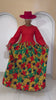 Mmirimma Dress – lined one-piece gown with red Aso Oke bodice and floral Ankara maxi skirt