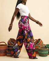 Oga Silk-Blend High-Waisted Trousers - Luxurious Flow & Comfort - side view
