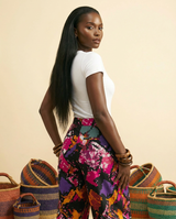 Oga Silk-Blend High-Waisted Trousers - Luxurious Flow & Comfort - side view