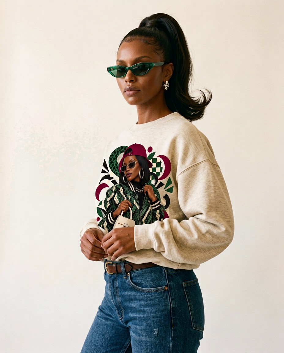 Emerald Snakeback Women's Graphic Sweatshirt