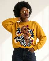 Afro Chic Portrait Crewneck Sweatshirt