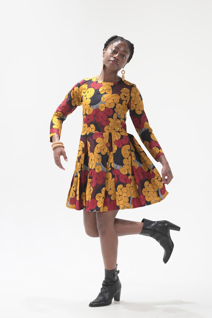 amina midi dress Amina African Print Midi Dress XS / Purple