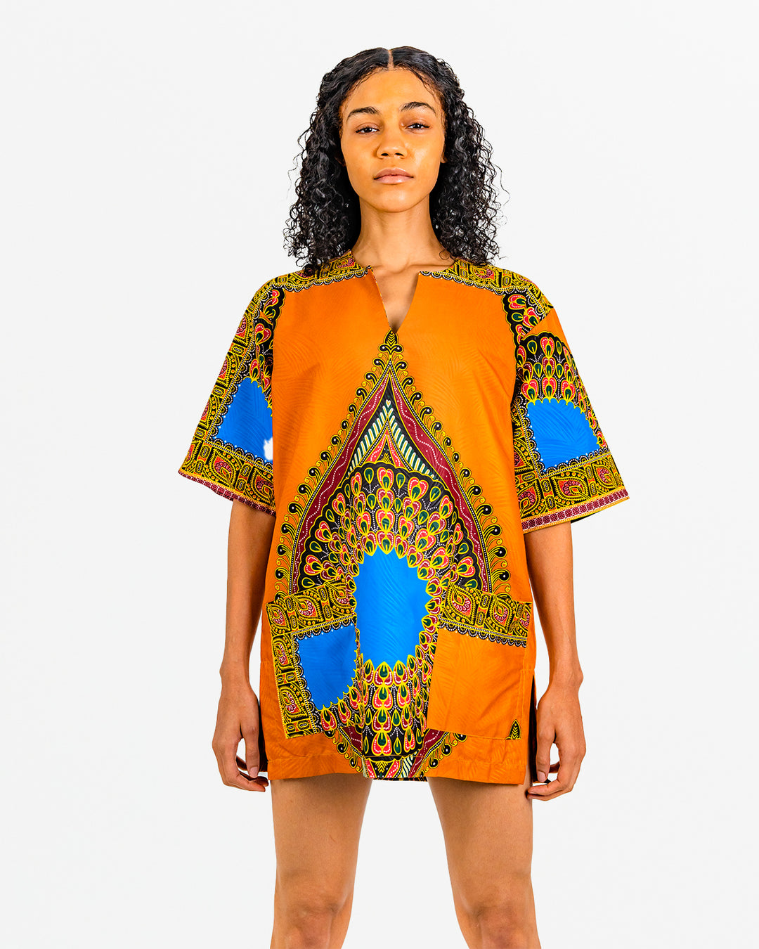 Orange dashiki dress best sale