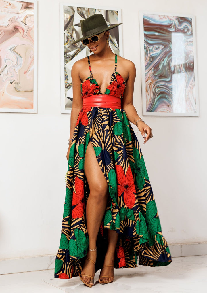 Ngbafor Maxi Dress in Yellow and Blue African Ankara Print – Obioma  Fashion- Buy African Print
