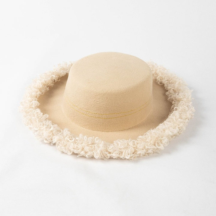 Faux Fur Rim Wool Hat